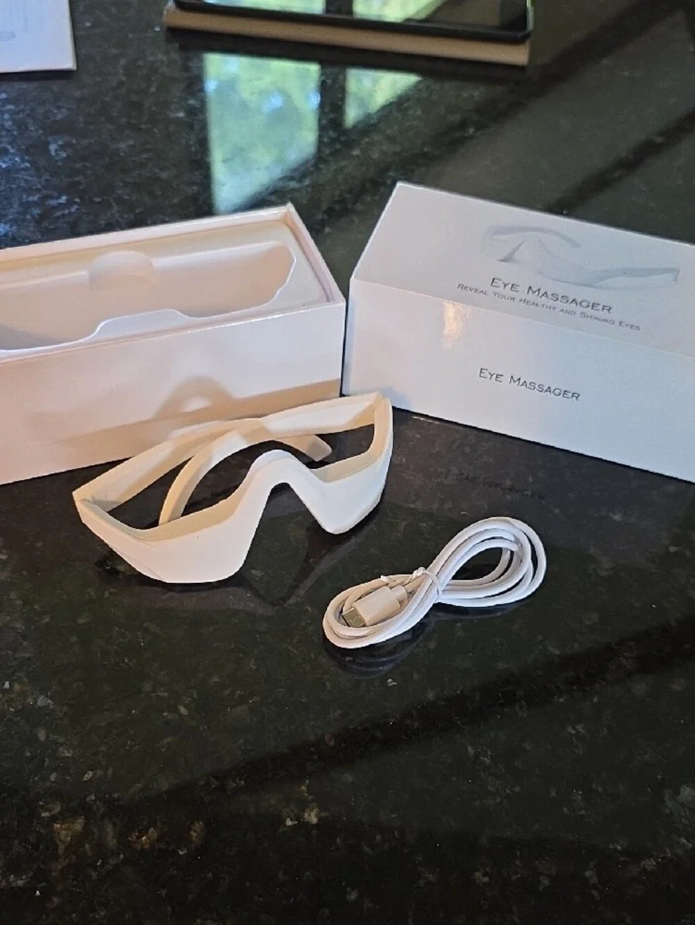 White Electric Eye Massager